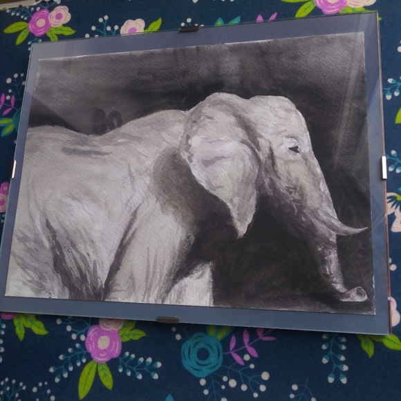 Original Watercolor Painting Elephant Wall Art Watercolors - Picture 4 of 13